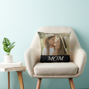 Mama hat modernes Skript-Foto eingerichtet Kissen