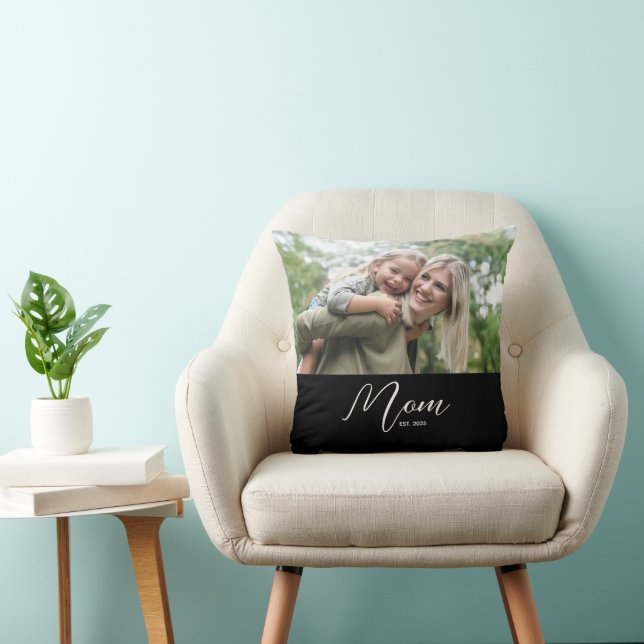 Mama hat modernes Skript-Foto eingerichtet Kissen (Stuhl )