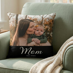 Mama hat modernes Skript-Foto eingerichtet Kissen