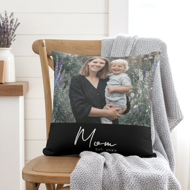 Mama hat modernes Skript-Foto eingerichtet Kissen (Von Creator hochgeladen)