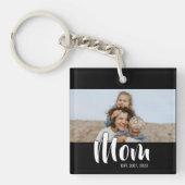 Mama hat modernes Skript-Foto eingerichtet Schlüsselanhänger (Vorderseite)