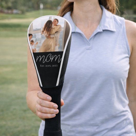 Mama hat modernes Skript-Foto erstellt Golf Headcover