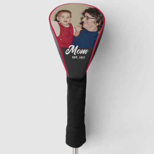 Mama hat modernes Skript-Foto etabliert Golf Headcover (Vorderseite)