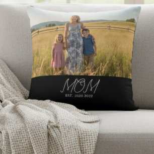 Mama hat modernes Skript-Foto-Wurfkissen etabliert Kissen