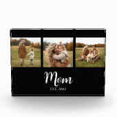 Mama hat modernes Skript Schwarz 3 eingerichtet Fotoblock (Vorderseite)