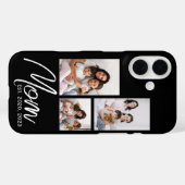 Mama hat modernes Skript Schwarz 3 Foto Case einge (Rückseite (Horizontal))
