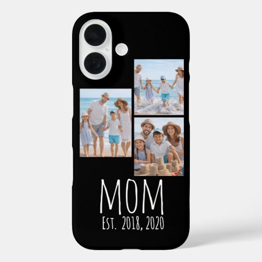 Mama hat modernes Skript Schwarz 3 Foto Case-Mate iPhone Hülle (Rückseite)
