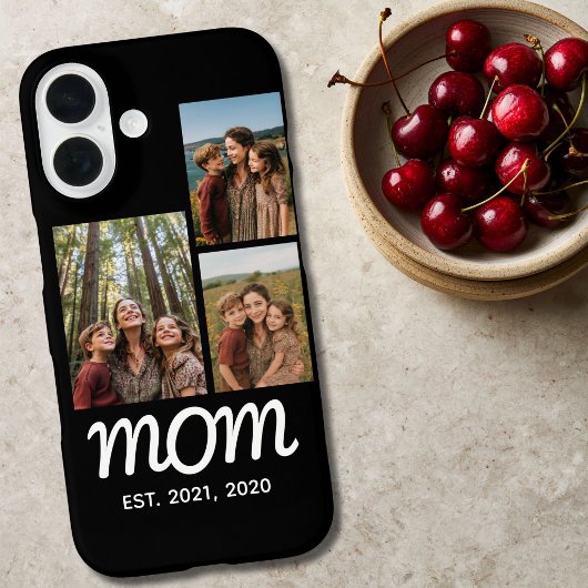 Mama hat modernes Skript Schwarz 3 Foto Case-Mate iPhone Hülle