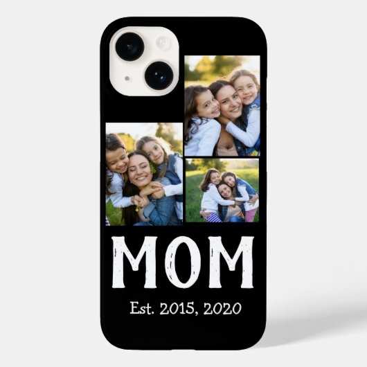 Mama hat modernes Skript Schwarz 3 Foto Case-Mate iPhone Hülle (Rückseite)