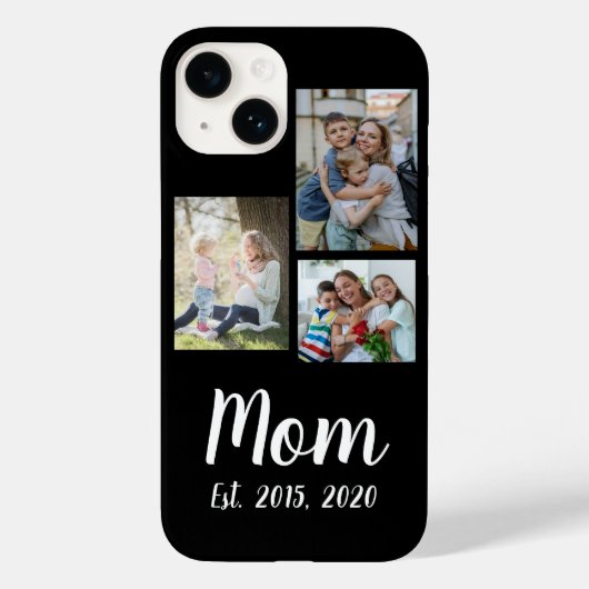 Mama hat modernes Skript Schwarz 3 Foto Case-Mate iPhone Hülle (Rückseite)