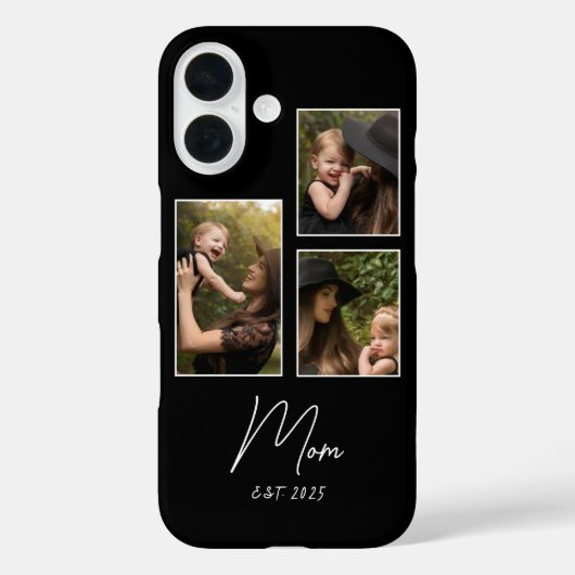 Mama hat modernes Skript Schwarz 3 Foto eingericht Case-Mate iPhone Hülle (Rückseite)