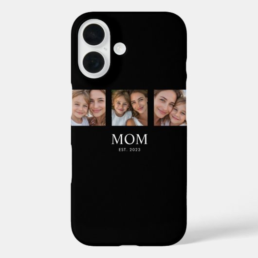 Mama hat modernes Skript Schwarz 3 Foto eingericht Case-Mate iPhone Hülle (Rückseite)