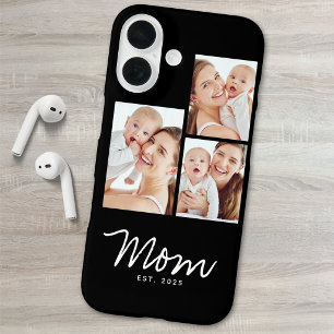 Mama hat modernes Skript Schwarz 3 Foto eingericht iPhone 16 Hülle