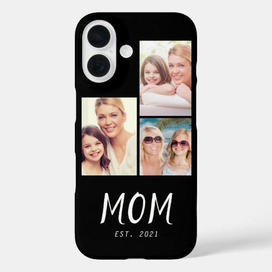 Mama hat modernes Skript Schwarz 3 Foto eingericht Case-Mate iPhone Hülle (Rückseite)