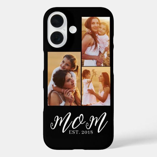 Mama hat modernes Skript Schwarz 3 Foto eingericht Case-Mate iPhone Hülle (Rückseite)