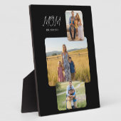 Mama hat modernes Skript Schwarz 3 Foto eingericht Fotoplatte (Seite)