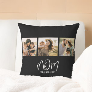 Mama hat modernes Skript Schwarz 3 Foto eingericht Kissen