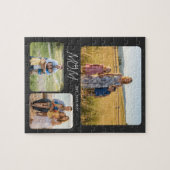 Mama hat modernes Skript Schwarz 3 Foto eingericht Puzzle (Horizontal)