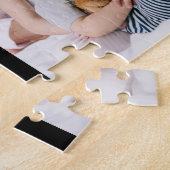 Mama hat modernes Skript Schwarz 3 Foto eingericht Puzzle (Seite)