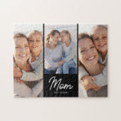 Mama hat modernes Skript Schwarz 3 Foto eingericht Puzzle (Horizontal)