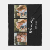 Mama hat modernes Skript Schwarz 3 Foto Fleecedecke (Vorderseite)