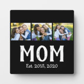 Mama hat modernes Skript Schwarz 3 Foto Fotoplatte (Vorderseite)
