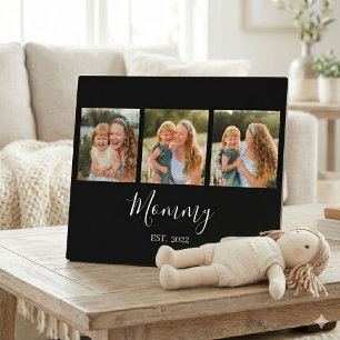 Mama hat modernes Skript Schwarz 3 Foto Fotoplatte