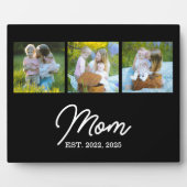Mama hat modernes Skript Schwarz 3 Foto Fotoplatte (Vorderseite)
