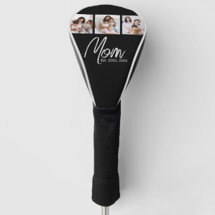 Mama hat modernes Skript Schwarz 3 Foto Golf Headcover