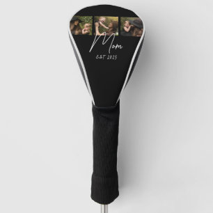Mama hat modernes Skript Schwarz 3 Foto Golf Headcover