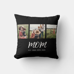 Mama hat modernes Skript Schwarz 3 Foto Kissen