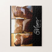 Mama hat modernes Skript Schwarz 3 Foto Puzzle (Vertikal)