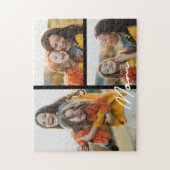Mama hat modernes Skript Schwarz 3 Foto Puzzle (Vertikal)