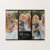 Mama hat modernes Skript Schwarz 3 Foto Puzzle (Horizontal)