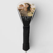 Mama hat modernes Skriptfoto eingerichtet Golf Headcover (Vorderseite)