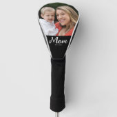 Mama hat modernes Skriptfoto eingerichtet Golf Headcover (Vorderseite)