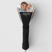 Mama hat modernes Skriptfoto eingerichtet Golf Headcover (Vorderseite)