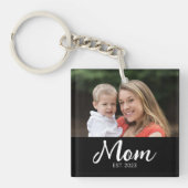 Mama hat modernes Skriptfoto eingerichtet Schlüsselanhänger (Vorderseite)