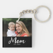 Mama hat modernes Skriptfoto eingerichtet Schlüsselanhänger (Rückseite)