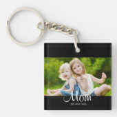 Mama hat modernes Skriptfoto eingerichtet Schlüsselanhänger (Vorderseite)
