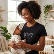Mama hat neu gegründet Schwarzes T-Shirt mit Gesch