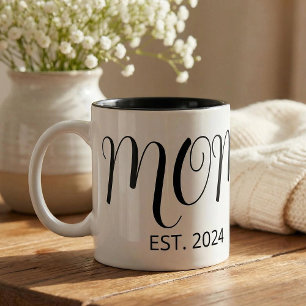 Mama hat neue Mama großes Skript eingerichtet Zweifarbige Tasse