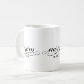 Mama hat neues Mama-Geschenk etabliert Kaffeetasse (Vorderseite Links)