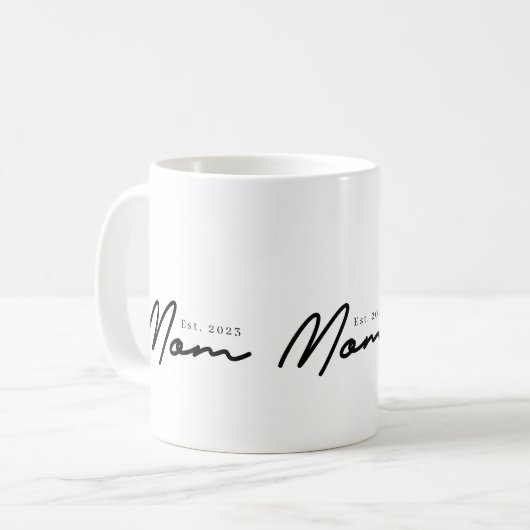 Mama hat neues Mama-Geschenk etabliert Kaffeetasse (Vorderseite Links)