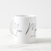 Mama hat neues Mama-Geschenk etabliert Kaffeetasse (Vorderseite Links)
