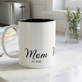 Mama hat neues Mama-Geschenk etabliert Zweifarbige Tasse