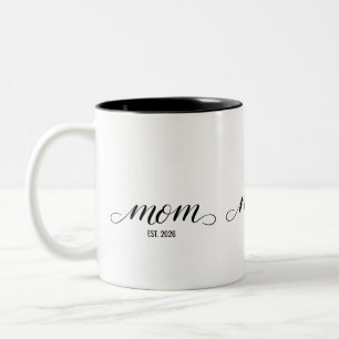 Mama hat neues Mama-Geschenk etabliert Zweifarbige Tasse