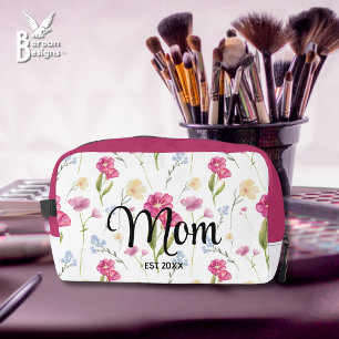 Mama hat neues Mama-Geschenk floraler Wildblumen- Waschbeutel