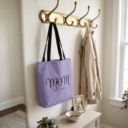 Mama hat neues Mama-Geschenk in schwarzer Schrift Tasche