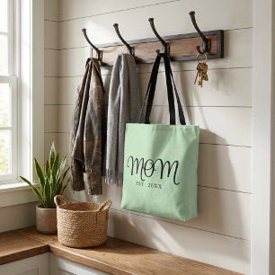 Mama hat neues Mama-Geschenk in schwarzer Schrift Tasche